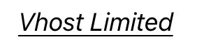 Vhost Limited